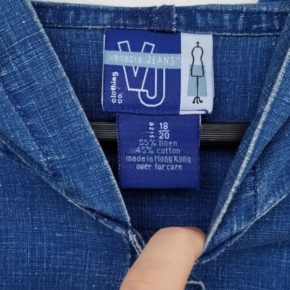 Venezia Jeans Jeans Hooded Jacket Dark Wash - Picture 5 of 8